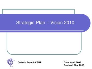 Strategic Plan – Vision 2010