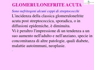 GLOMERULONEFRITE ACUTA