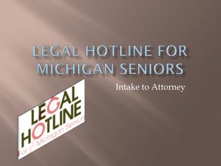 Legal Hotline for Michigan Seniors