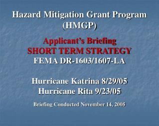 Hazard Mitigation Grant Program (HMGP)