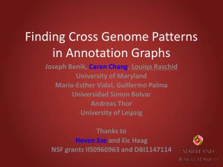 Finding Cross Genome Patterns in Annotation Graphs