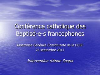 Conférence catholique des Baptisé-e-s francophones