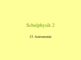 Schulphysik 2