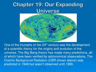 Chapter 19: Our Expanding Universe