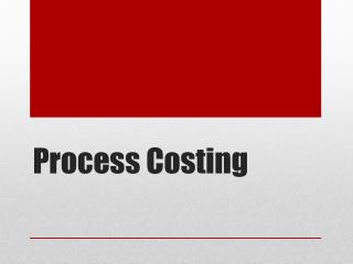 Process Costing