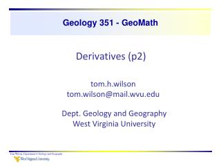 Geology 351 - GeoMath