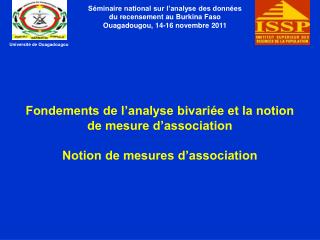 Séminaire national sur l’analyse des données du recensement au Burkina Faso