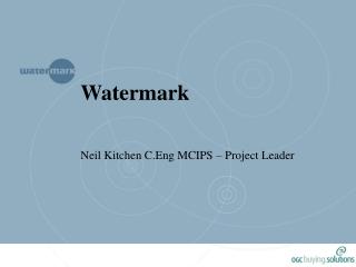 Watermark Neil Kitchen C.Eng MCIPS – Project Leader