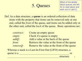 5. Queues