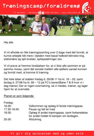 FC Horsens – Ternevej 83 – 8700 Horsens – fchorsens.dk