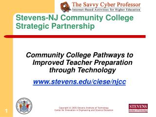 Stevens-NJ Community College Strategic Partnership