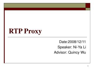 RTP Proxy