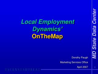 Local Employment Dynamics’ OnTheMap