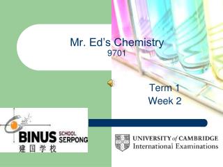 Mr. Ed’s Chemistry 9701