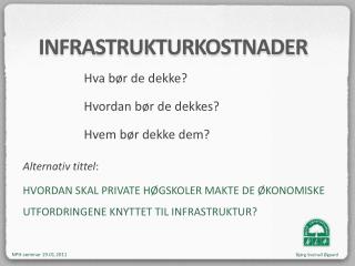 INFRASTRUKTURKOSTNADER