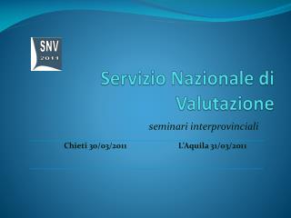 Servizio Nazionale di Valutazione