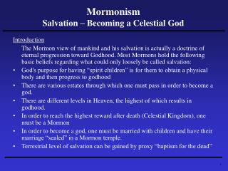 Mormonism Salvation – Becoming a Celestial God