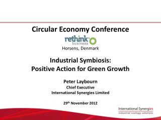 Circular Economy Conference Horsens, Denmark Industrial Symbiosis: