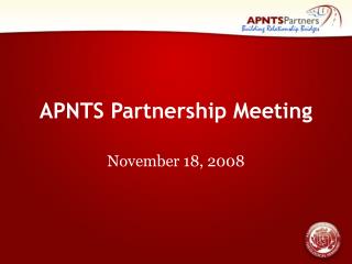 APNTS Partnership Meeting