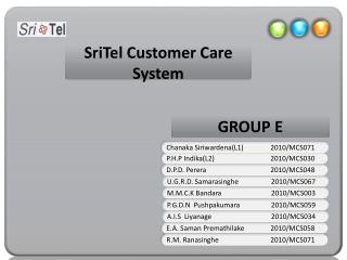 SriTel Customer Care System