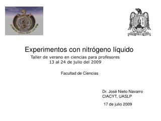 Experimentos con nitr ógeno líquido