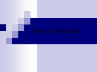 Bible Translations