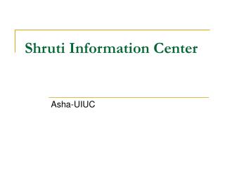Shruti Information Center