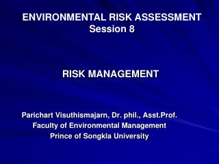 RISK MANAGEMENT