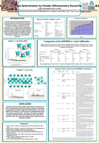 INTRODUCTION The results from a third structure determination