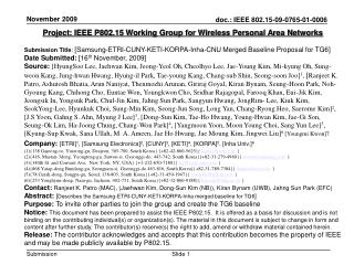 Project: IEEE P802.15 Working Group for Wireless Personal Area Networks