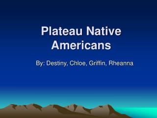Plateau Native Americans
