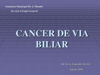 CANCER DE VIA BILIAR