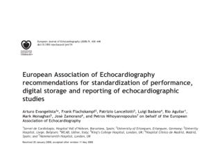 European Association of Echocardiography ( EAE ) misija:
