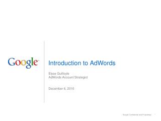 Introduction to AdWords