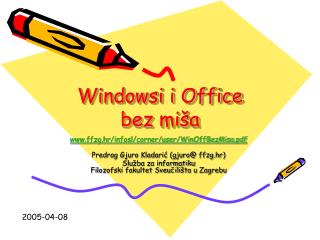 Windowsi i Office bez miša