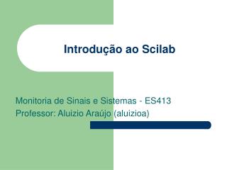 Introdução ao Scilab