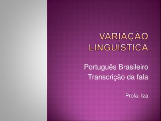 Variação linguística