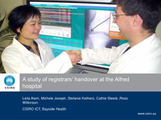 A study of registrars’ handover at the Alfred hospital