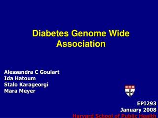 Diabetes Genome Wide Association