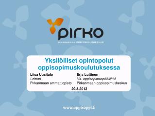 Yksilölliset opintopolut oppisopimuskoulutuksessa