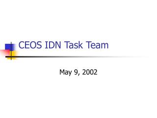 CEOS IDN Task Team