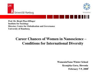 Career Chances of Women in Nanoscience – Conditions for International Diversity