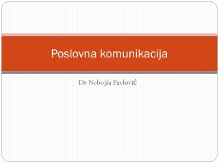 Poslovna komunikacija