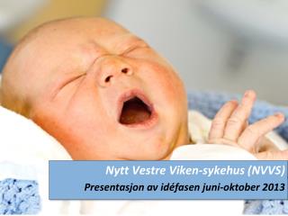 Nytt Vestre Viken-sykehus (NVVS) Presentasjon av idéfasen juni-oktober 2013