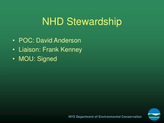 NHD Stewardship