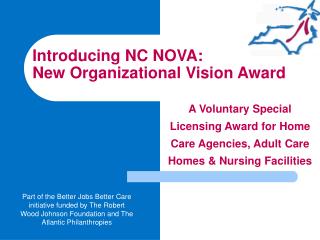 Introducing NC NOVA: New Organizational Vision Award