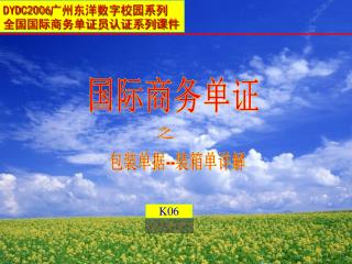 DYDC2006 广州东洋数字校园系列 全国国际商务单证员认证系列课件