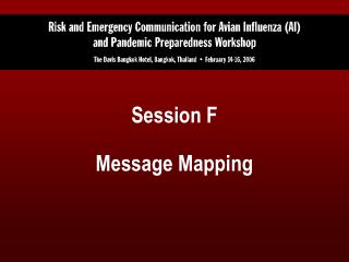 Session F Message Mapping