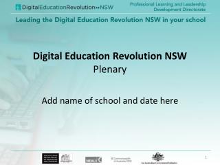Digital Education Revolution NSW Plenary