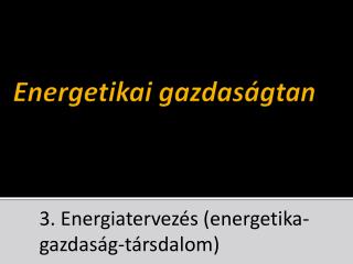 Energetikai gazdaságtan